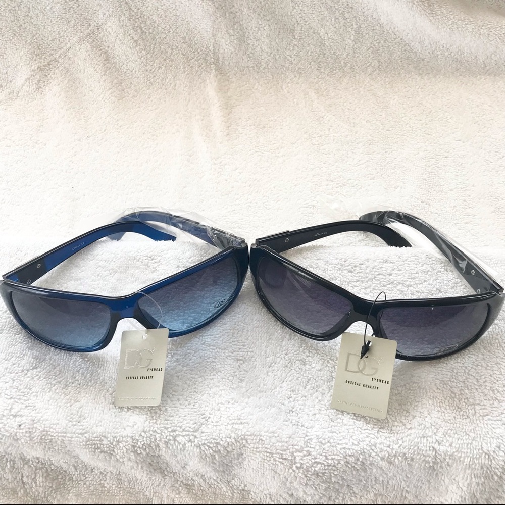 🆕 2 Pairs of DG Sunglasses One Blue and One Black
